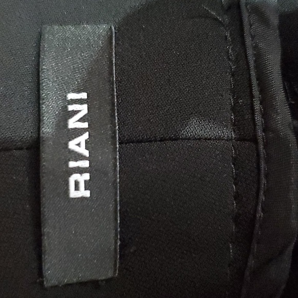 RIANI designer Black Wide fit Pressed Pleat trousers size 12 - Picture 7 of 11